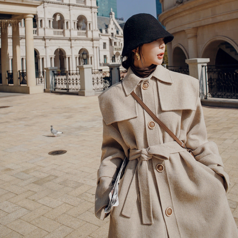 Mid-length and Small Autumn Korean Style Loose Fashion Coat