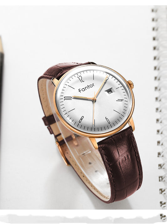 Waterproof Men's Belt Watch, Calendar Leather Watch, Men's Watch