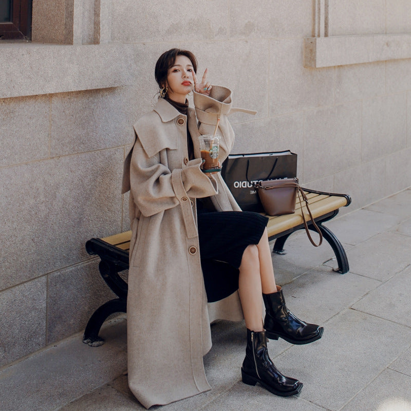 Mid-length and Small Autumn Korean Style Loose Fashion Coat