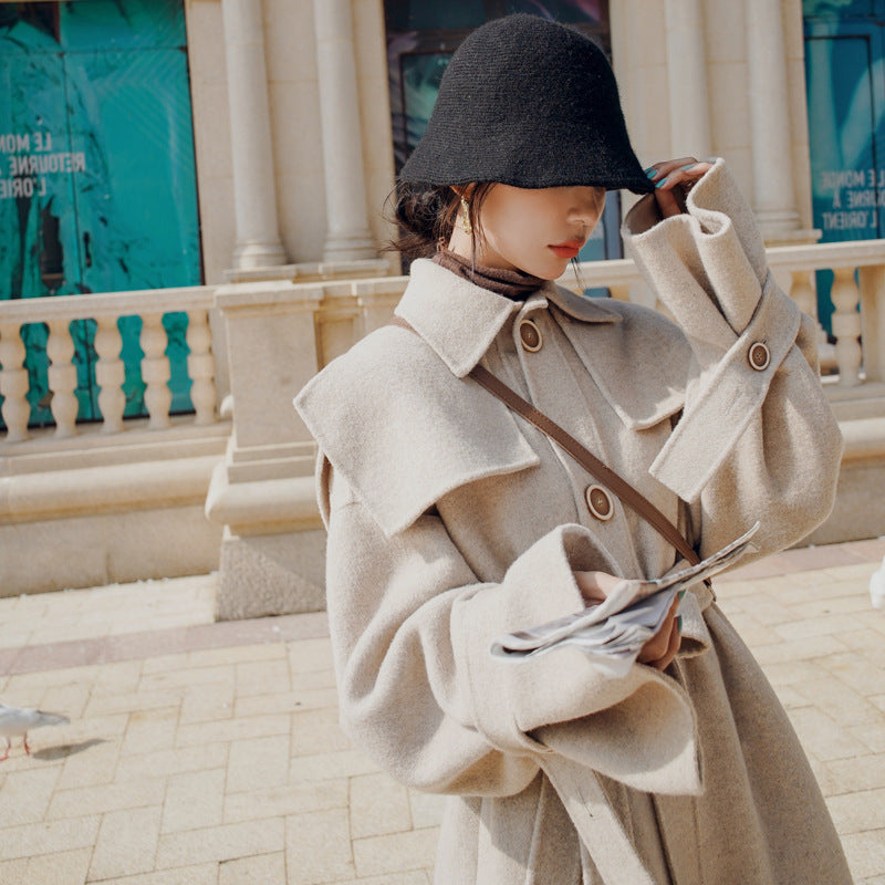 Mid-length and Small Autumn Korean Style Loose Fashion Coat
